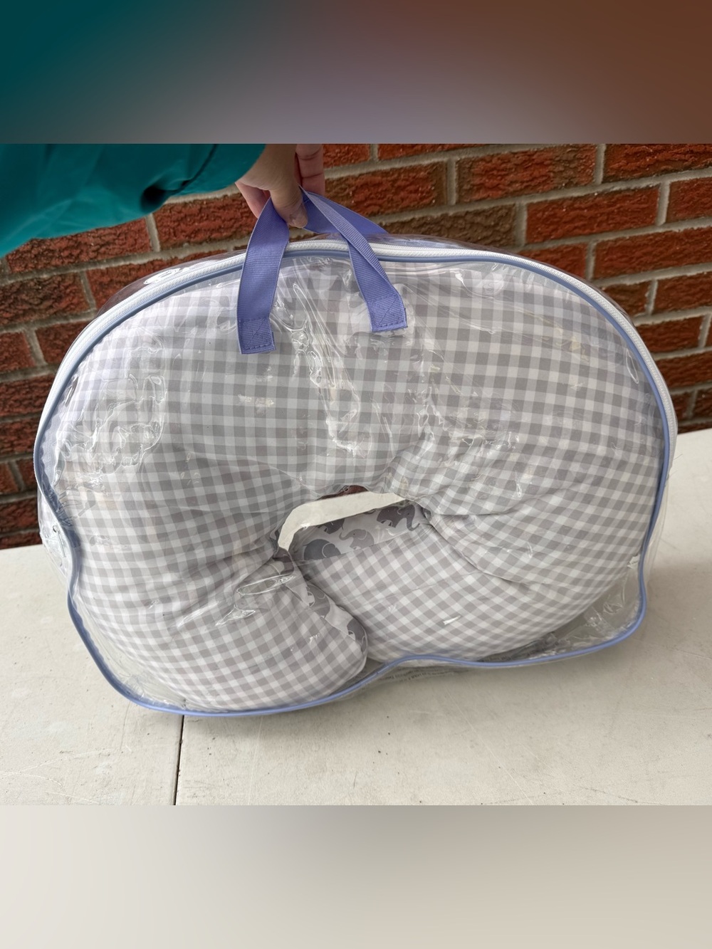 Boppy Gray Nursing Pillow - Soft Support for Baby and Mom - Picture 2 of 4